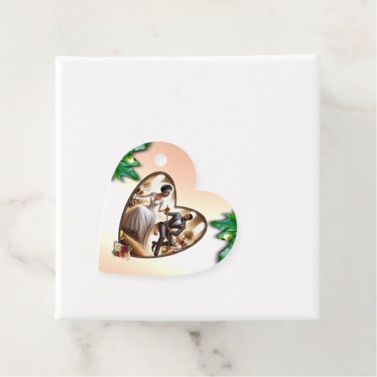 私たちの結婚式の日の至福メッセージカード フェイバータグ (インサイチュ)