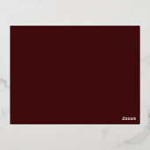 私たちの結婚式の日カップルバラゴールドフォイル救デート 箔招待状ポストカード (裏面)