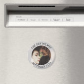 私たちの結婚式の日付パーソナライズされたアラーム磁石 マグネット (インサイチュ (食洗機))