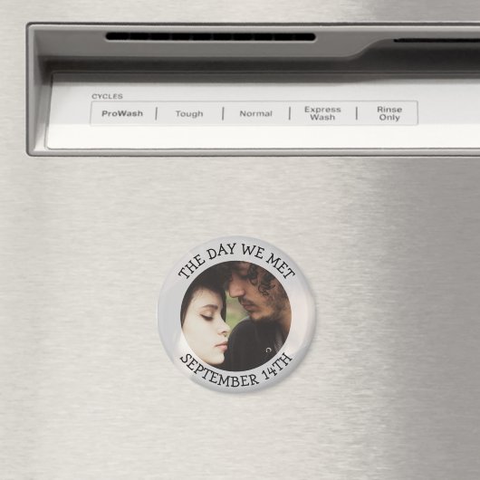 私たちの結婚式の日付パーソナライズされたアラーム磁石 マグネット (インサイチュ (食洗機))