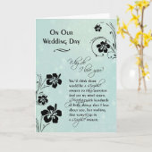 私たちの結婚式の日～なぜ私はあなたを愛している カード (黄色い花)