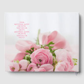 私たちの結婚式の日、名前&日付、花、DIY写真 ゲストブック (裏面)