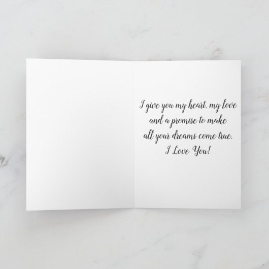 ***私たちの結婚式の日***愛鳥/永遠の愛 カード (内部)