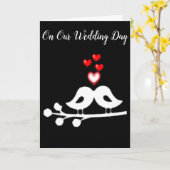 ***私たちの結婚式の日***愛鳥/永遠の愛 カード (黄色い花)