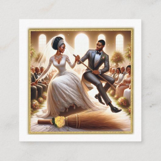 私たちの結婚式の至福 エレガント エンクロージャーカード (裏面)