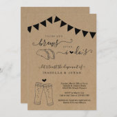 私たちの結婚式はレセプションだけの秘密の挙式　タコスとビール 招待状 (正面/裏面)