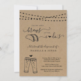 私たちの結婚式はレセプションのみの秘密の挙式 タコスとビール 招待状