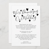 私たちの結婚式は縮小することになりました  プラン変更のお詫び 案内状 (正面/裏面)