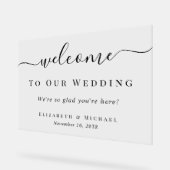 私たちの結婚式への優雅な歓迎 アクリルサイン (傾斜)