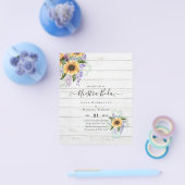 私たちの結婚式への招待 スペイン語 ウェディング ヒマワリ チラシ (シングル)