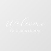私たちの結婚式へようこそ エレガントな筆記体 結婚式 ウィンドウサイン (シート)