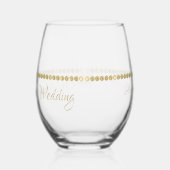 私たちの結婚式へようこそ ステムなしワイングラス (左)