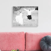 私たちの結婚式パーソナライズされたの結婚写真 キャンバスプリント (インサイチュ (リビング))