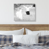 私たちの結婚式パーソナライズされたの結婚写真 キャンバスプリント (インサイチュ (寝室))