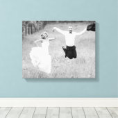 私たちの結婚式パーソナライズされたの結婚写真 キャンバスプリント (インサイチュ (ウッドフロア))