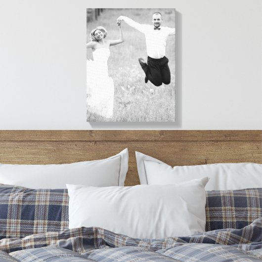 私たちの結婚式パーソナライズされたの結婚写真 キャンバスプリント (インサイチュ (寝室))