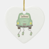 私たちの結婚式パーソナライズされた日 セラミックオーナメント (裏面)