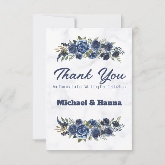 私たちの結婚式来の日をありがとう サンキューカード (正面)