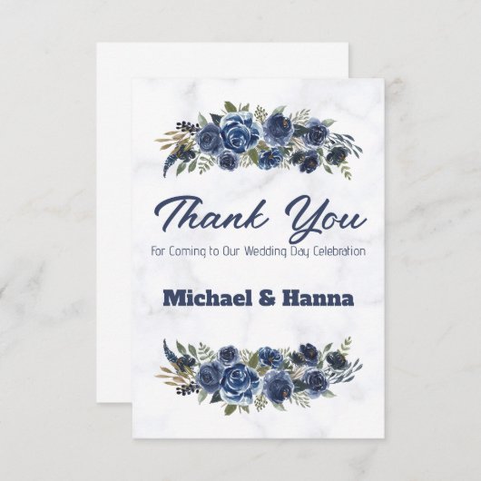 私たちの結婚式来の日をありがとう サンキューカード (正面/裏面)