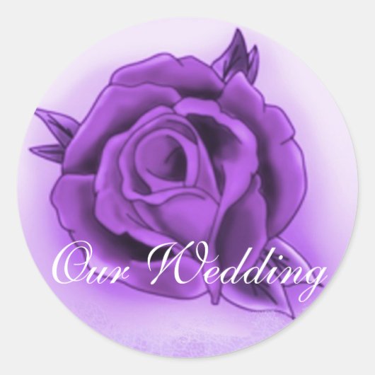 私たちの結婚式用シール ラウンドシール (正面)