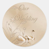 私たちの結婚式用シール ラウンドシール (正面)
