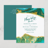 私たちの結婚式 アガテ ゴールド 結婚式招待状 (正面/裏面)