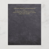 私たちの結婚式　ゴールドフレーム　スペイン風結婚式招待状 (裏面)