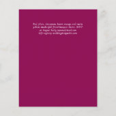 私たちの結婚式 プラム フォール フローラル スペインのウェディング (裏面)