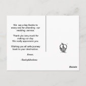 私たちの結婚式 プログラムパンベット   ポストカード (裏面)