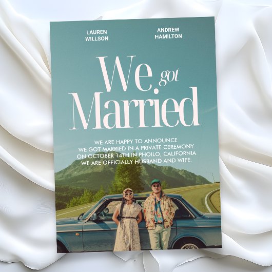 私たちの結婚式 ヴィンテージ エステティック フォト 案内状