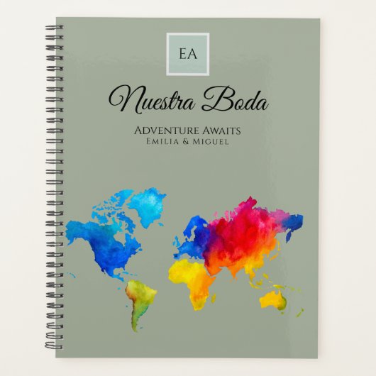 私たちの結婚式　計画またはゲストブック プランナー手帳 (正面)