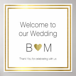 私たちの結婚披露宴愛を歓迎する ポスター