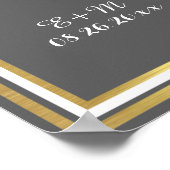 私たちの結婚披露宴金ゴールド愛へようこそ ポスター (角)