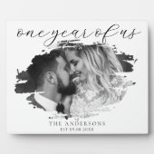 私たちの結婚1周年 フォトプラーク (正面)