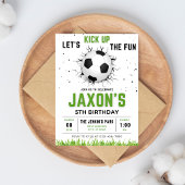 ⚽ 私たちの編集可能なサッカーバースデーでビッグスコアを獲得しよう 招待状