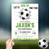 ⚽ 私たちの編集可能なサッカーバースデーでビッグスコアを獲得しよう 招待状