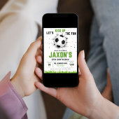 ⚽ 私たちの編集可能なサッカーバースデーでビッグスコアを獲得しよう 招待状