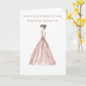 私たちの美しい娘への幸せな16誕生日 カード (黄色い花)