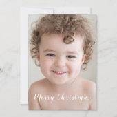 私たちの美しい家族の写真メリークリスマスパーティー 招待状 (正面)