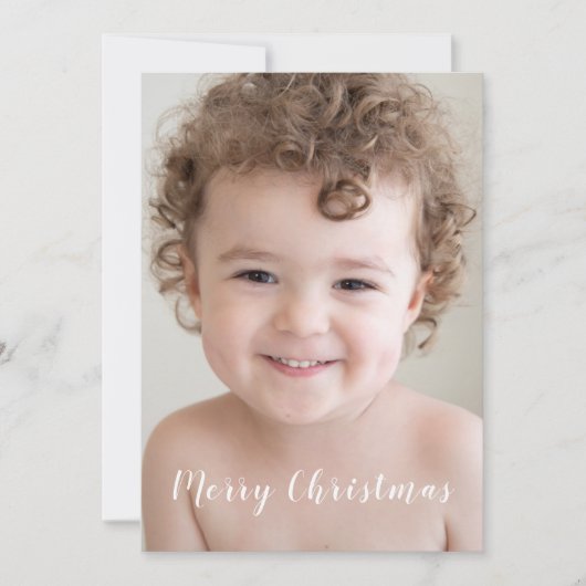 私たちの美しい家族の写真メリークリスマスパーティー 招待状 (正面)