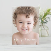 私たちの美しい家族の写真メリークリスマスパーティー 招待状 (スタンド正面)