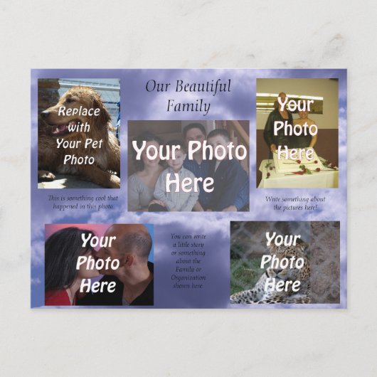 私たちの美しい家族の写真 ポストカード (正面)