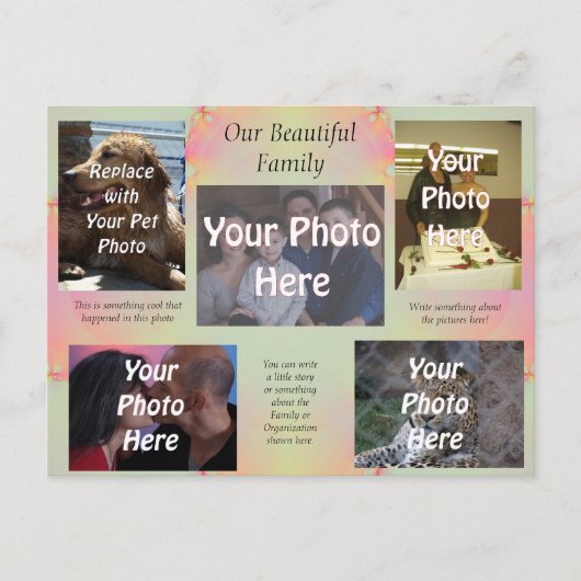 私たちの美しい家族の写真 ポストカード (正面)