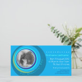 私たちの美しい男の子のベビー発表フォトカード 案内状 (スタンド正面)