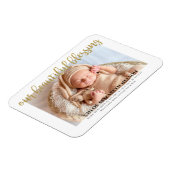 私たちの美賛美しいエレガント金ゴールドグリッターベビー マグネット (左側)