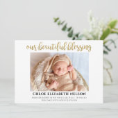 私たちの美賛美しいベビー誕生エレガント金ゴールド (スタンド正面)