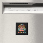 私たちの群れの岩フラミンゴマッチング家族の休暇 マグネット (インサイチュ (食洗機))
