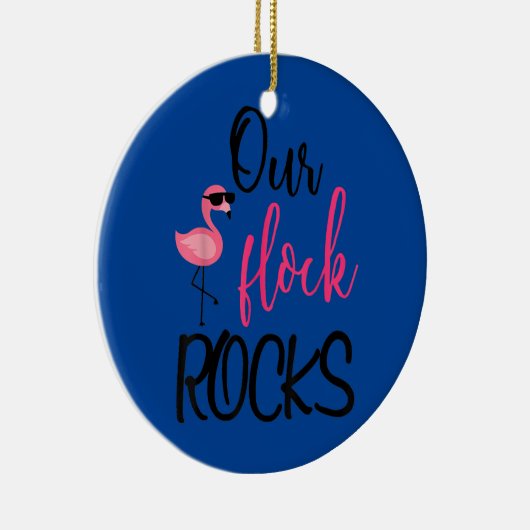 私たちの群れの岩フラミンゴ母の日 セラミックオーナメント (右)