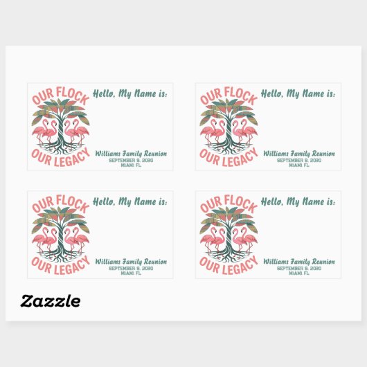 私たちの群れ私たちのレガシーカスタムファミリー懇親会 長方形シール (シート)