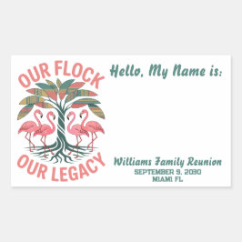 私たちの群れ私たちのレガシーカスタムファミリー懇親会 長方形シール